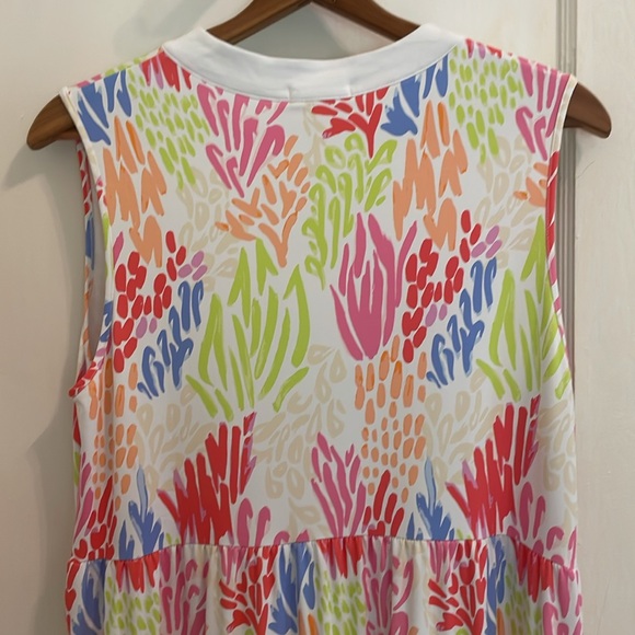 New Mary Square Newport Dress Coral Cove White UPF 50 size Medium - Picture 9 of 16